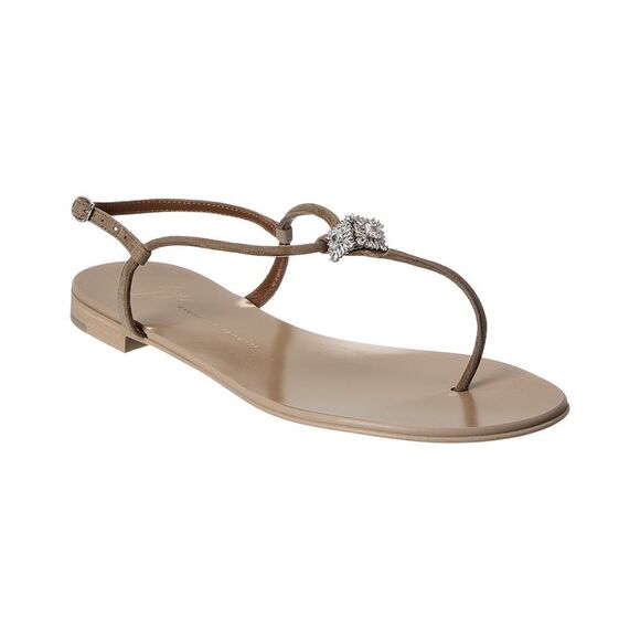 Giuseppe Zanotti Ganass Suede Sandal Grey